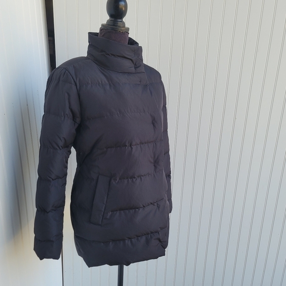 J Jill Women's Black Quilted 80% Down Puffer Coat Jacket Snap Sz XS - Picture 13 of 13